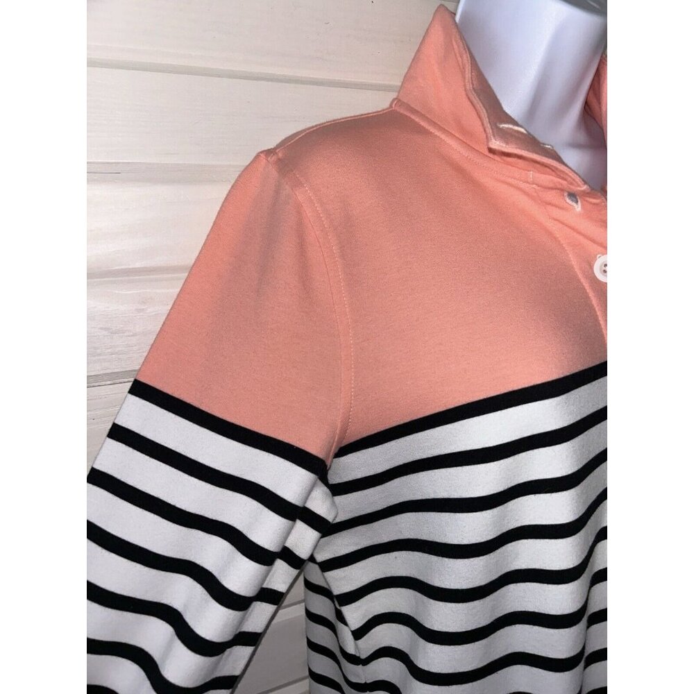 T By Talbots Sz Small Colorblock Half Button Pull… - image 5